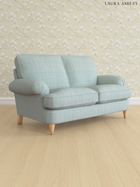 Carolyn Check/Duck Egg Beaumaris By Laura Ashley (E74123) | £1,300