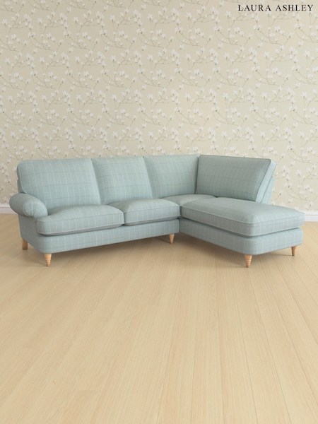 Carolyn Check/Duck Egg Beaumaris By Laura Ashley (E74123) | £2,450
