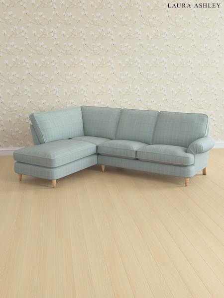 Carolyn Check/Duck Egg Beaumaris By Laura Ashley (E74123) | £2,450