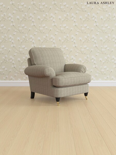 Carolyn Check/Hazelnut Natural Beaumaris By Laura Ashley (E74125) | £950
