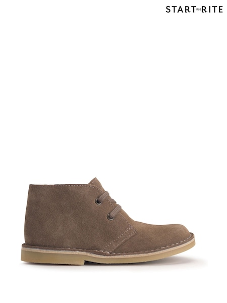 Start Rite Colorado Taupe Suede Lace-Up Desert Boots (E74262) | £70