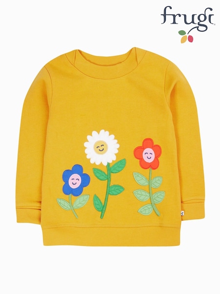 Frugi Yellow Flowers Easy On Jumper (E74390) | £32 - £36
