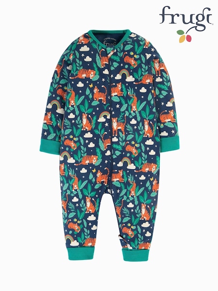 Frugi Blue Tiger Zelah Zip Up All-In-One (E74458) | £26 - £30