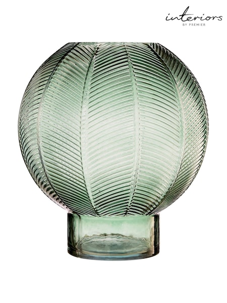 Interiors by Premier Green Fern Large Glass Vase (E74589) | £40