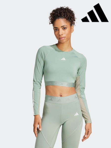 adidas Green/White Hyperglam Long Sleeve (E74773) | £33