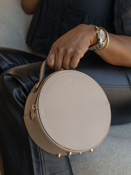 LRM Goods Personalised Leather Rosie Circle Bag (E75058) | £74