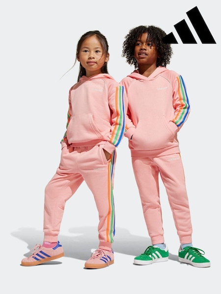 adidas Pink 3 Stripe Tracksuit (E75119) | £45