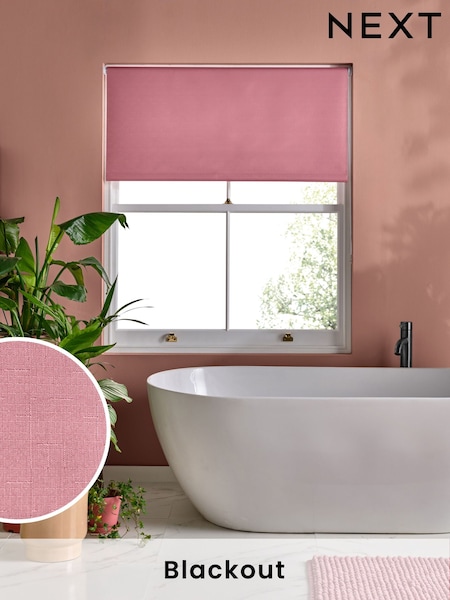 Dusky Pink Ready Made Textured Roller Moisture Resistant Blind (E75214) | £24 - £54