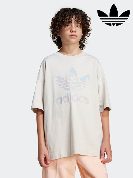 adidas Neutral Trefoil Loose 100% Cotton T-Shirt (E75255) | £20