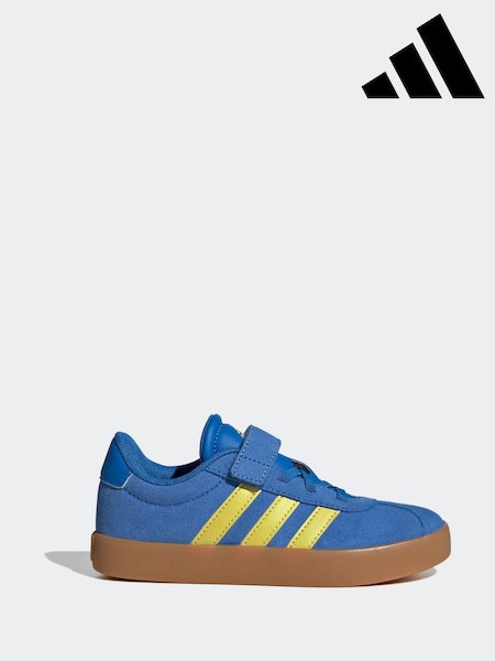 adidas Blue/Yellow VL Court 3.0 Trainers (E75343) | £33