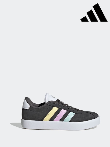 adidas Grey/Blue VL Court 3.0 Trainers (E75350) | £35