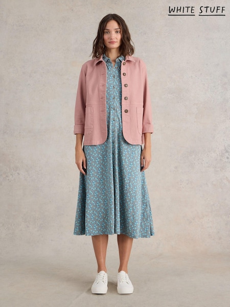 White Stuff Green Rua Jersey Shirt Dress (E75389) | £65