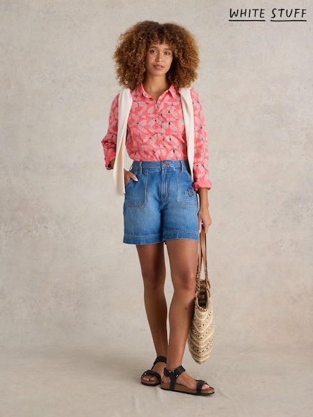 White Stuff Red Sophie Organic Cotton Shirt (E75431) | £24