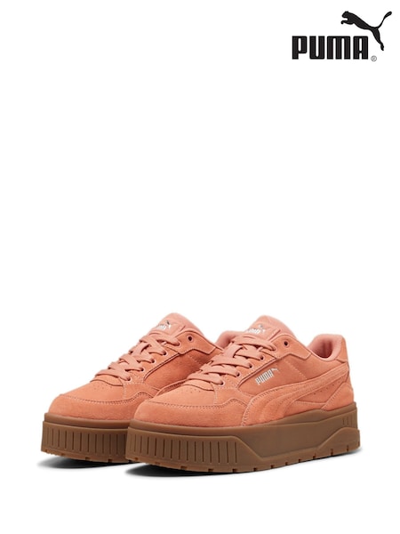 Puma Orange Womens Kar II Idol Suede Sneakers (E75513) | £65