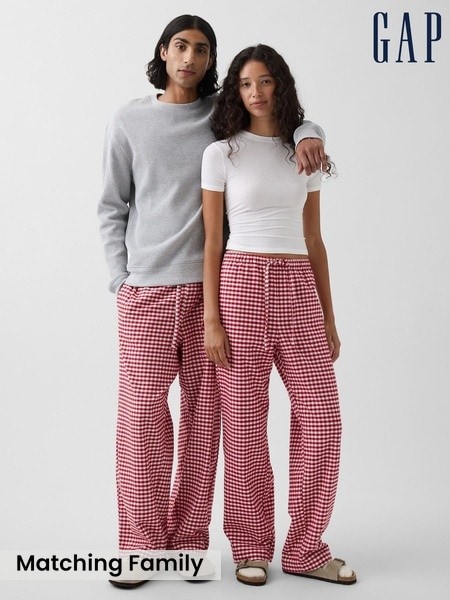 Red Gingham - Gap Matching Family Flannel Pyjama Bottoms