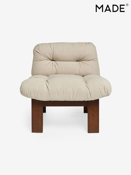MADE.COM Natural Linen Cotton Linen Blend Fran Accent Chair (E75784) | £399