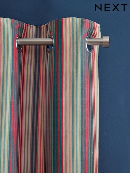 Multi Stripe Eyelet Lined Curtains (E75794) | £50 - £125