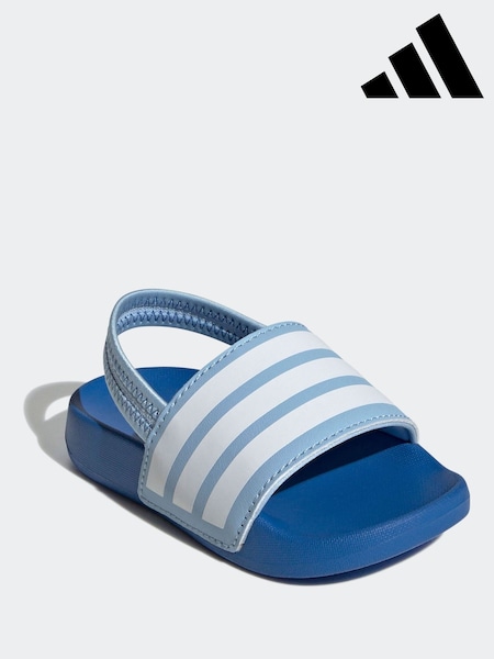 adidas Blue Adilette Estrap Slides (E75924) | £15