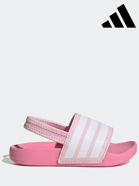 adidas Pink Adilette Estrap Slides (E75925) | £15