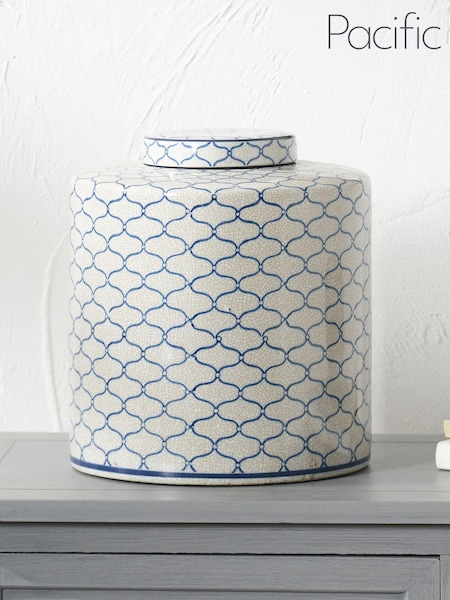 Pacific Blue Demetri Ceramic Lidded Ginger Jar (E75963) | £60