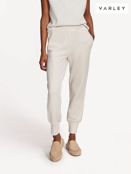 Varley Ivory Marl The Slim Cuff Joggers (E76020) | £95