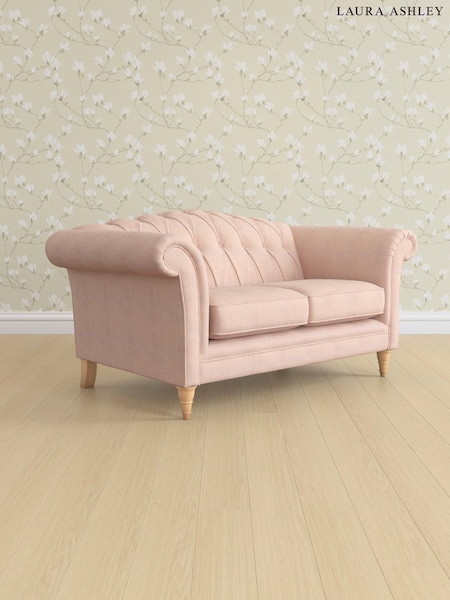 Edwin Chenille/Blush Pink Gloucester Button Back By Laura Ashley (E76029) | £1,300