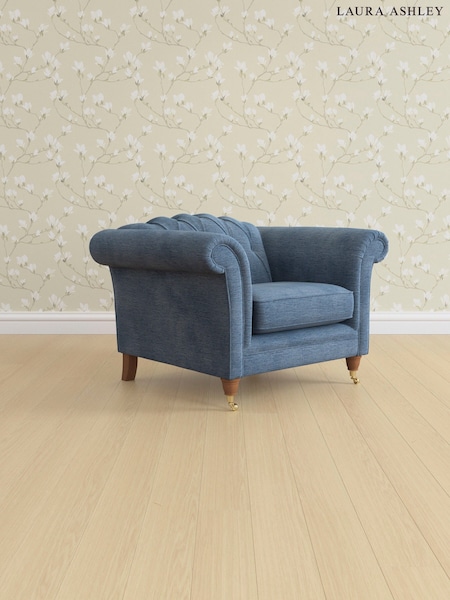 Edwin Chenille/Seaspray Blue Gloucester Button Back By Laura Ashley (E76051) | £1,000