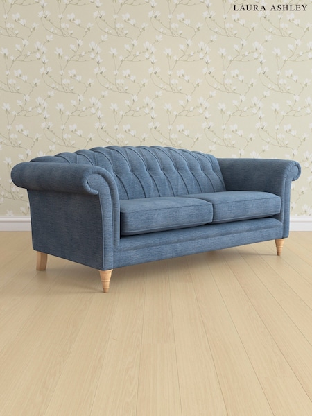 Edwin Chenille/Seaspray Blue Gloucester Button Back By Laura Ashley (E76051) | £1,600