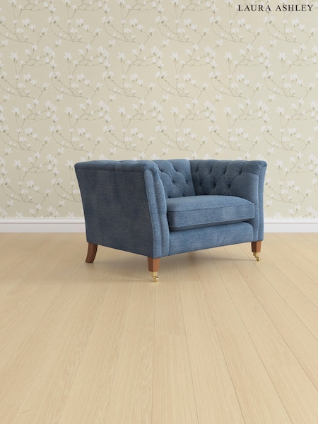 Edwin Chenille/Seaspray Blue Chatsworth Button Back By Laura Ashley (E76052) | £1,150
