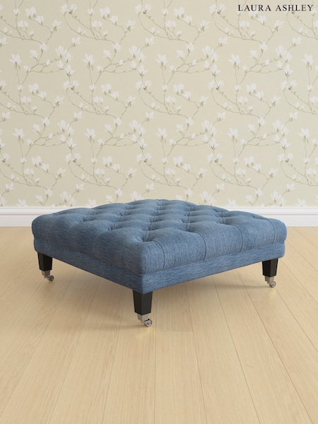 Edwin Chenille/Seaspray Blue Chatsworth Button Back By Laura Ashley (E76052) | £650
