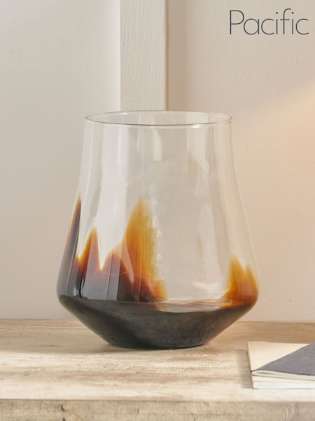 Pacific Amber Large Glass Bell Shaped Medium Vase (E76110) | £35