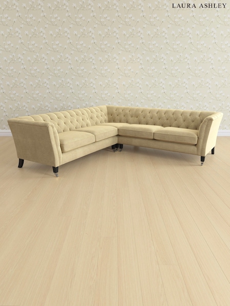 Edwin Chenille/Truffle Natural Chatsworth Button Back By Laura Ashley (E76166) | £3,050