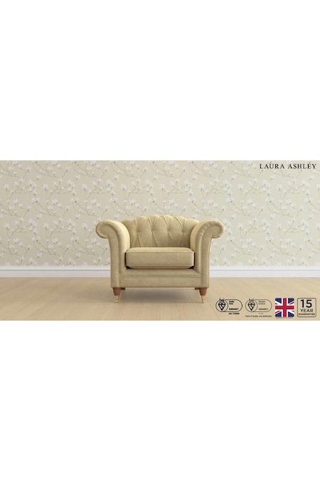 Edwin Chenille/Truffle Natural Gloucester Button Back By Laura Ashley (E76169) | £1,000