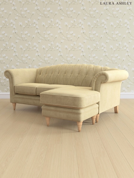 Edwin Chenille/Truffle Natural Gloucester Button Back By Laura Ashley (E76169) | £2,000