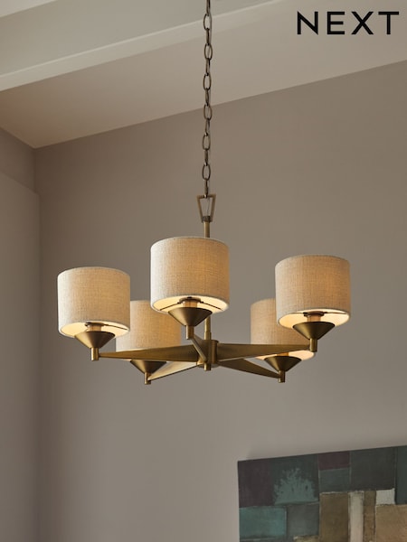 Brass Marston 5 Light Chandelier (E76259) | £160