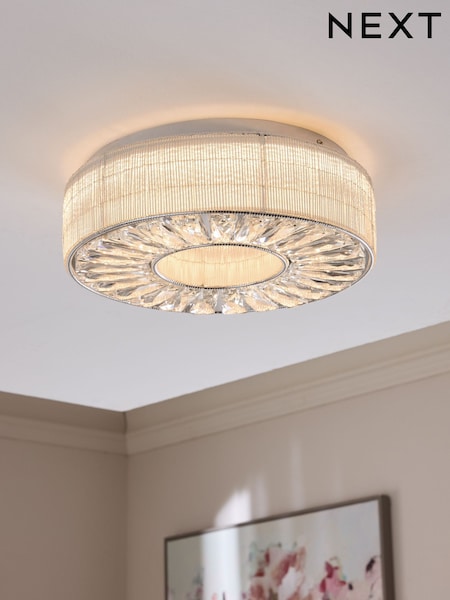 Clear Sora Flush Ceiling Light Fitting (E76274) | £125