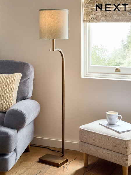 Brass Hanbury Floor Lamp (E76313) | £85