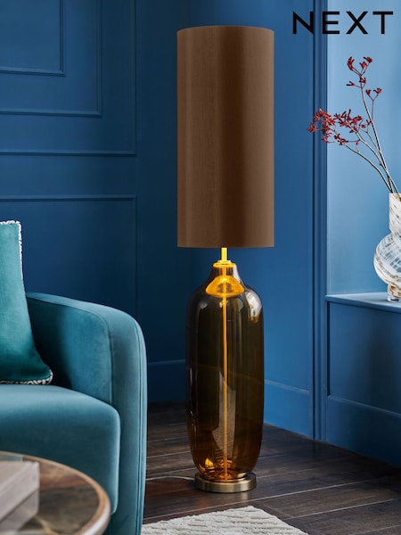 Amber Orange Connor Floor Lamp (E76341) | £160