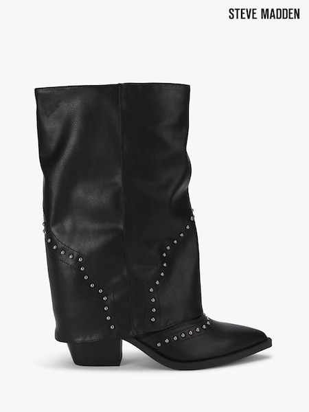 Black - Steve Madden Saddle Western Boots