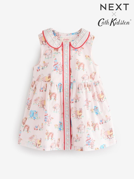 Cath Kidston Cream Seaside Print Collar Summer Dress (3mths-8yrs) (E76355) | £16 - £22