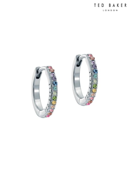Ted Baker Silver Multi Heplie: Crystal Hoop Earrings (E76514) | £30