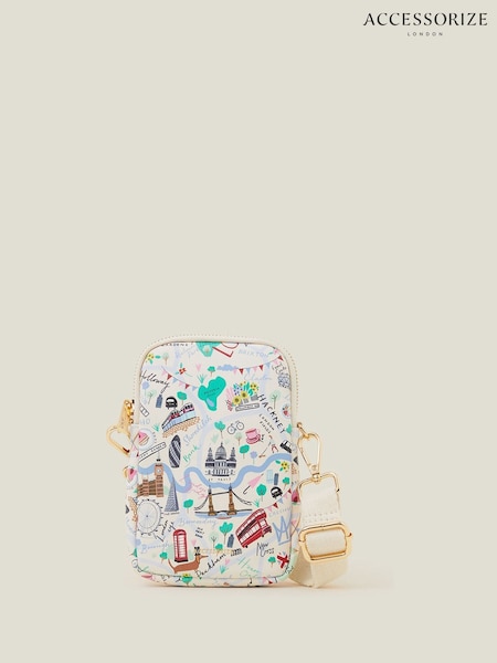 Accessorize White London Print Phone Bag (E76537) | £18