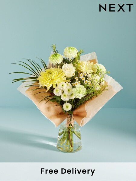 Yellow and Green Mother's Day Chrysanthemum Fresh Flower Bouquet (E76573) | £35