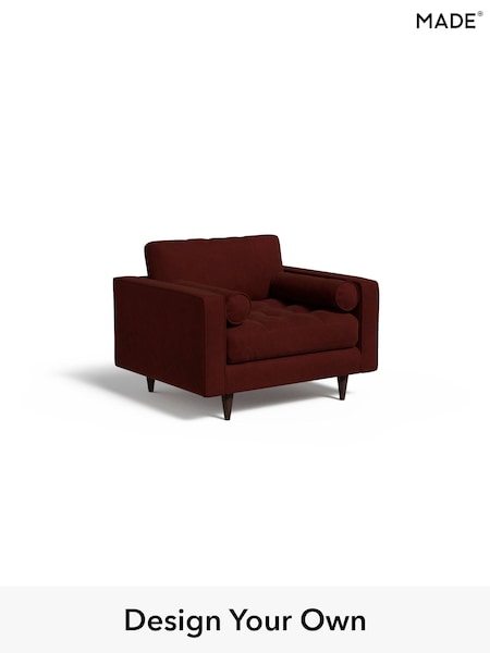 Matt Velvet Easy Clean/Rust Red Scott By Made (E76672) | £799