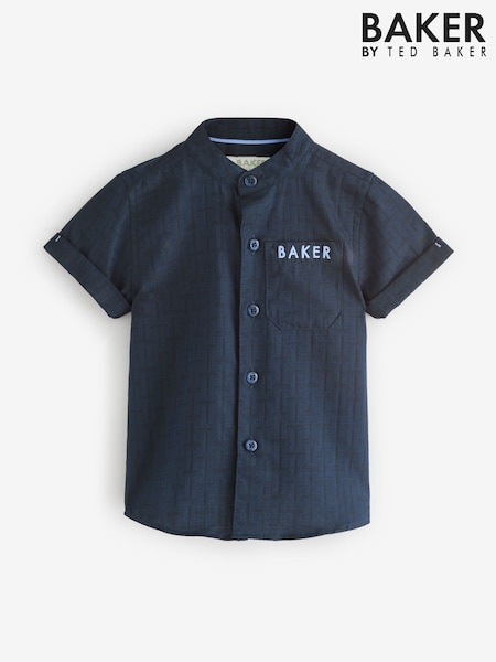 Baker by Ted Baker 100% Cotton Grandad Collar Shirt (E76694) | £22 - £28