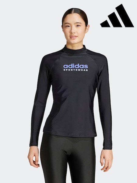 adidas Black Long Sleeve Rash Vest (E76726) | £40