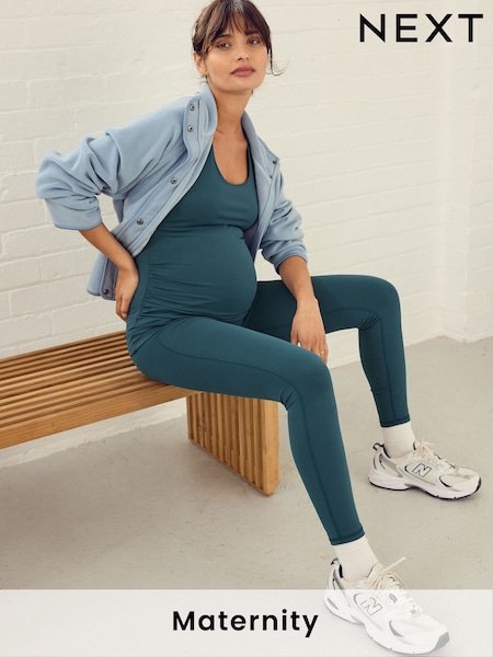 Teal Blue Matenity Sports Leggings (E76791) | £26