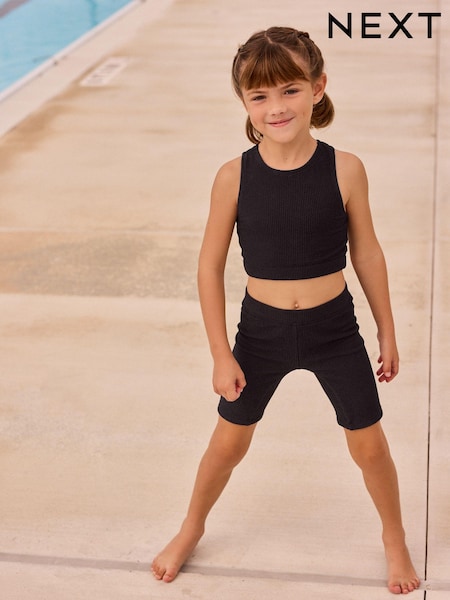 Black Textured Swim Shorts Set (3-16yrs) (E76828) | £13 - £18