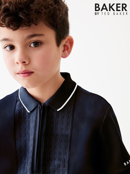 Baker by Ted Baker Textured Polo Shirt (E76854) | £20 - £26