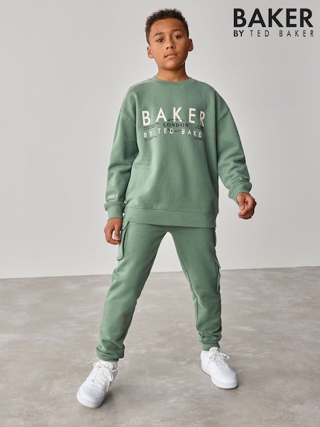 Baker by Ted Baker Graphic Sweatshirt And Cargo Joggers Set (E76997) | £38 - £45